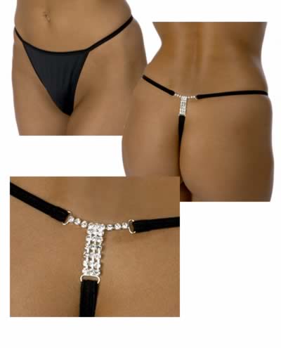 Diamonte Trim Thong